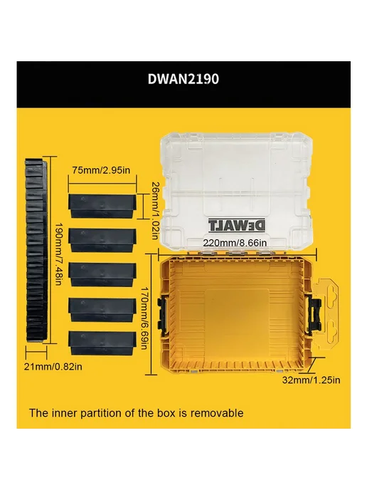 DeWalt Ящик для инструментов 22 х 17, 8 отд, 22x17, фото 2