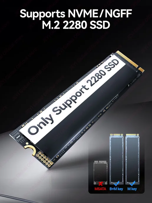 JEYI Ультратонкий кулер для SSD M.2 2280 (10 мм), черный, фото 6