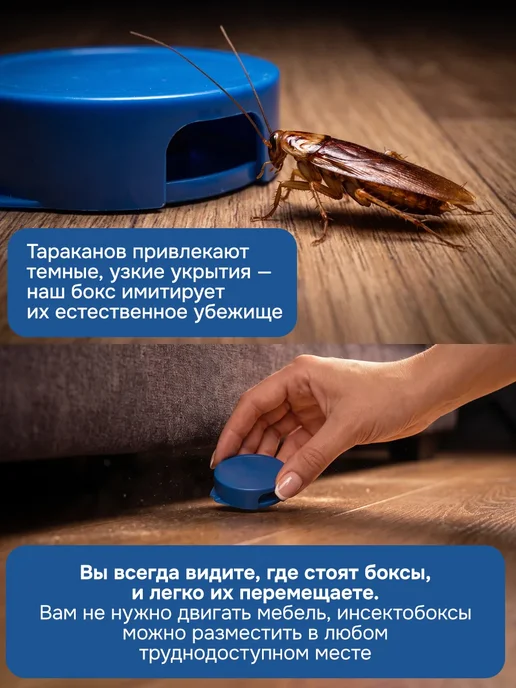 Инсектобокс для геля от тараканов диски-домики, вариант, фото 2