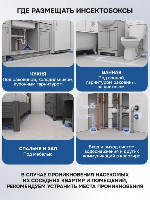 Инсектобокс для геля от тараканов диски-домики, вариант, фото 4