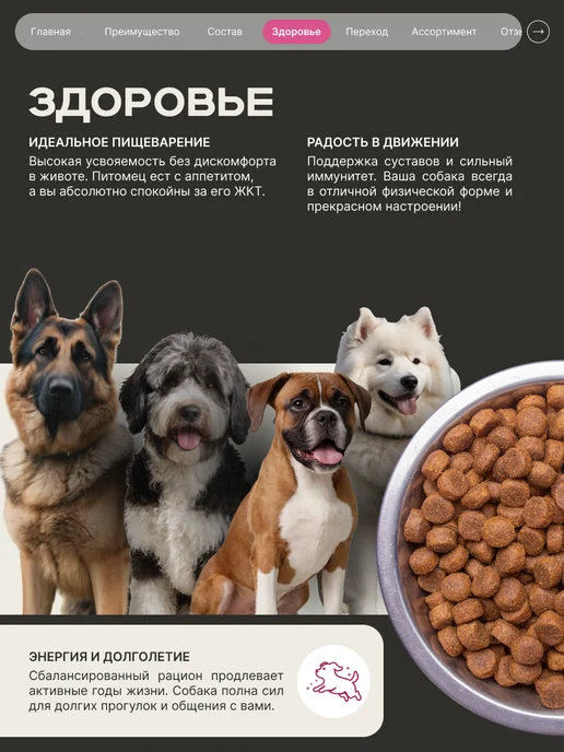 Сухой корм QUATTRO Кане-Корсо для собак, говядина, 12 кг, фото 5