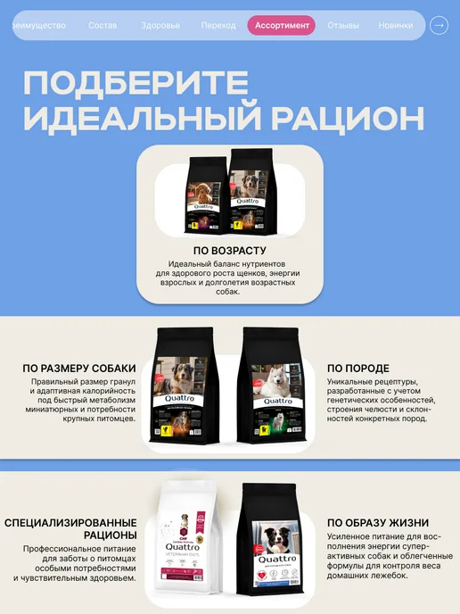 Сухой корм QUATTRO Акита Ину для собак, говядина, 12 кг, фото 7