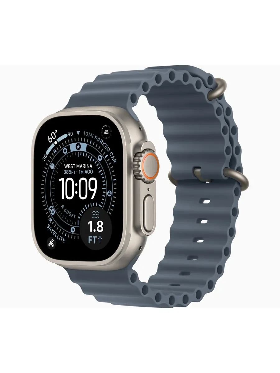 Apple Watch Ultra 3, Natural, 49mm, Anchor Blue Ocean Band