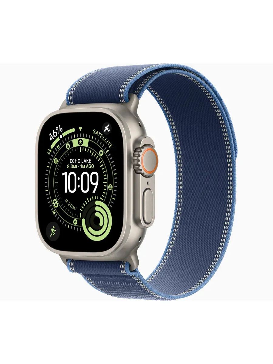 Apple Watch Ultra 3, Natural, 49mm, Blue Trail Loop, M L
