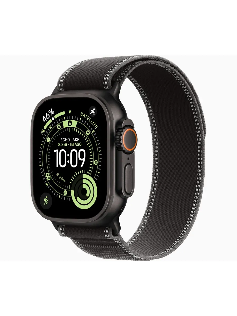 Apple Watch Ultra 3, Black, 49mm, Black Trail Loop, M L