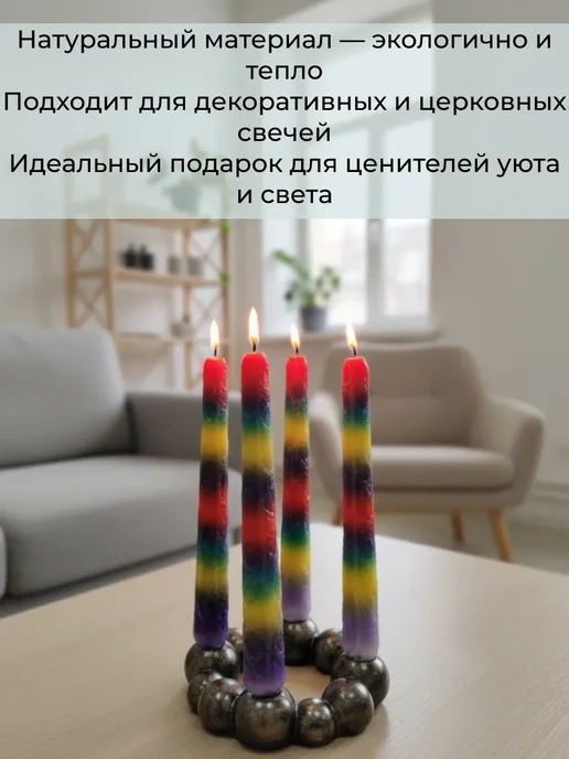 Santoshi Co. Подсвечник круглый на 4 свечи, гипс, бронза, коричневый, фото 4