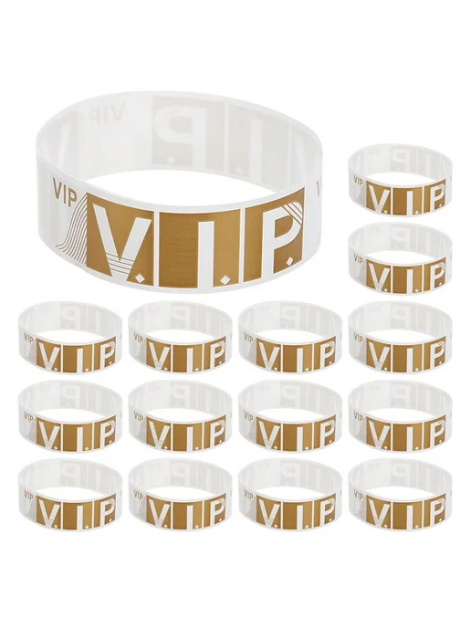 Контрольные браслеты VIP, золотые, 300 шт, 300 шт, фото 2