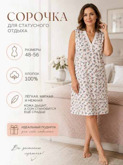 Сорочка ночная женская