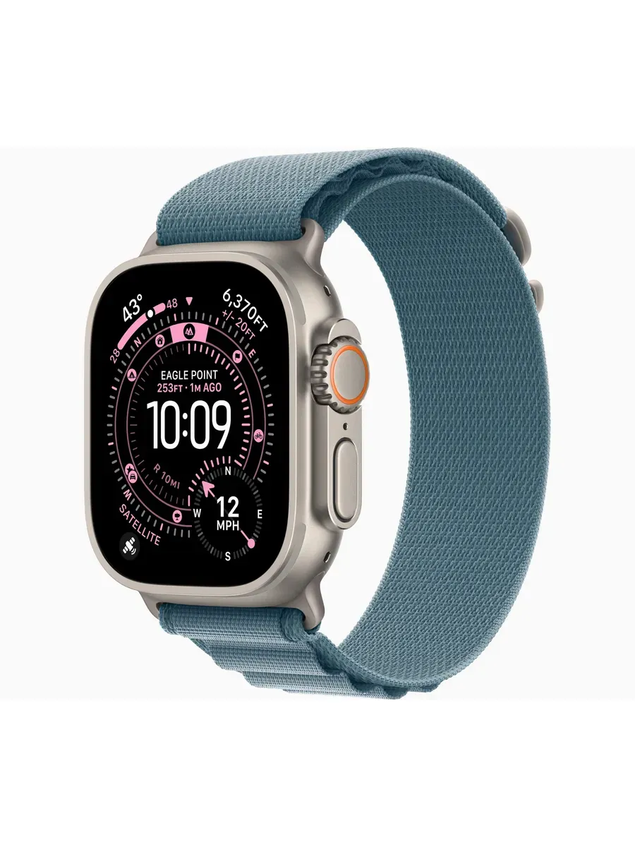 Apple Watch Ultra 3 Natural 49mm Light Blue Alpine Loop M