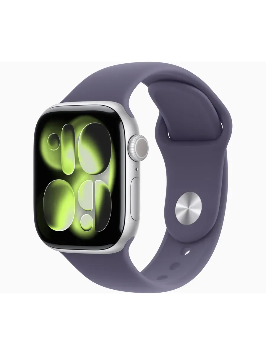 Apple Watch Series 11, 46mm Silver, Purple Fog Band S M