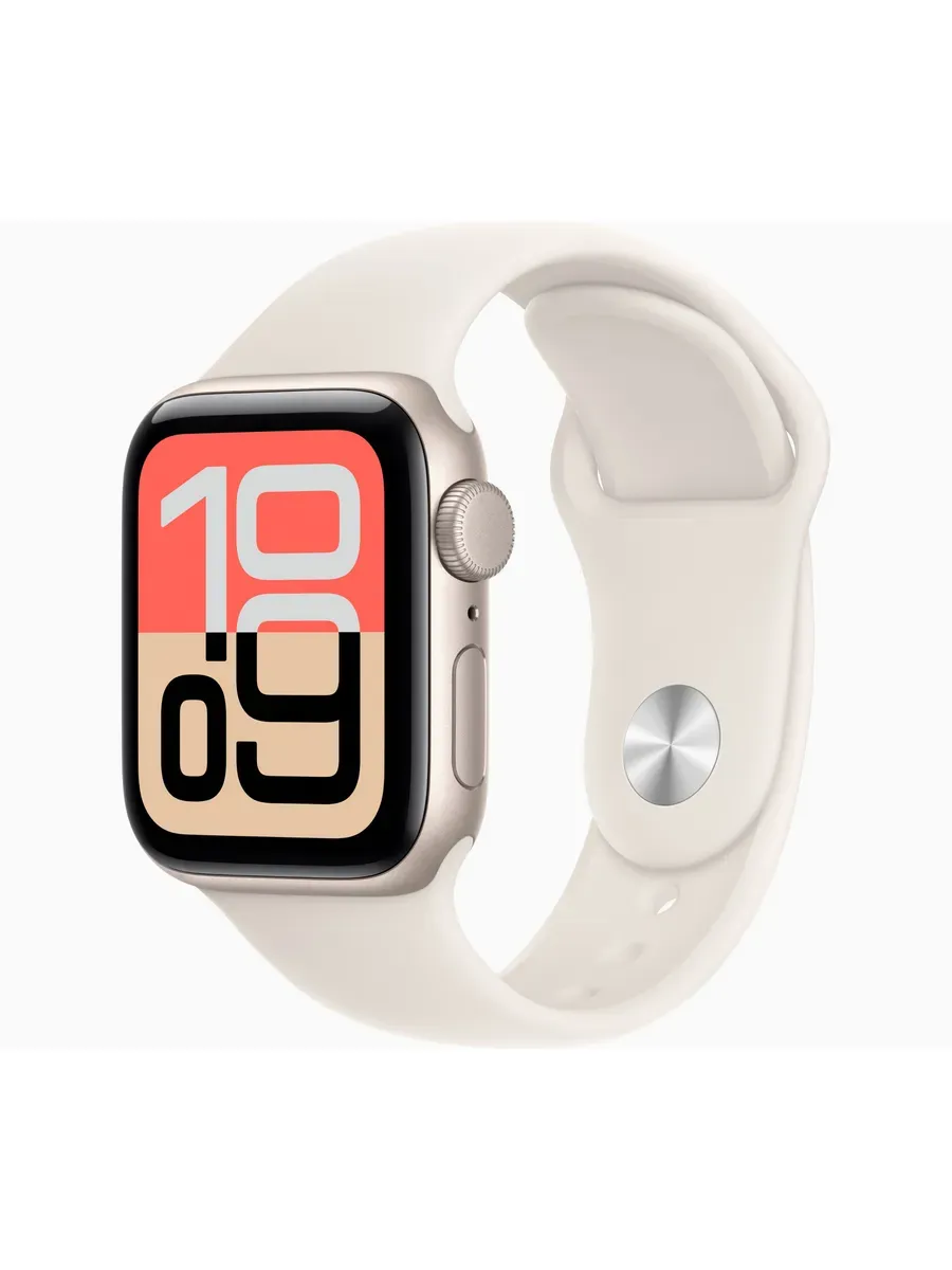 Apple Watch SE 3, 2025, 44mm, Starlight, Sport band, S M