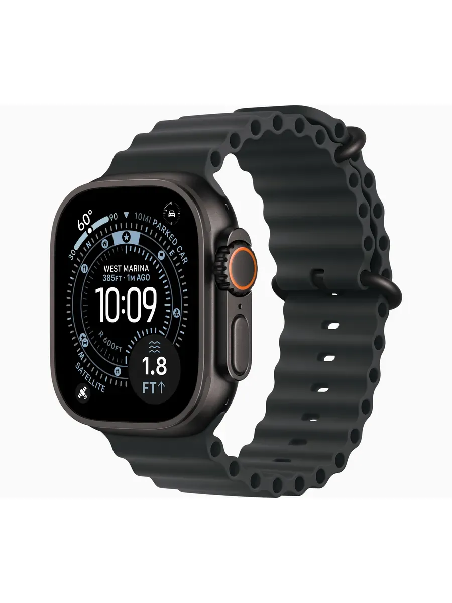 Apple Watch Ultra 3, Black, 49mm, Black Ocean Band