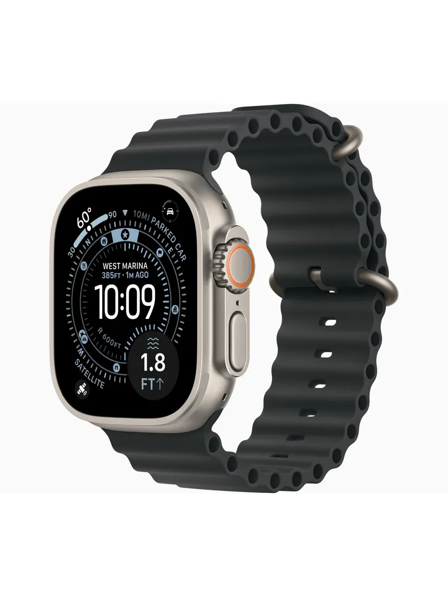 Apple Watch Ultra 3, Natural, 49mm, Black Ocean Band
