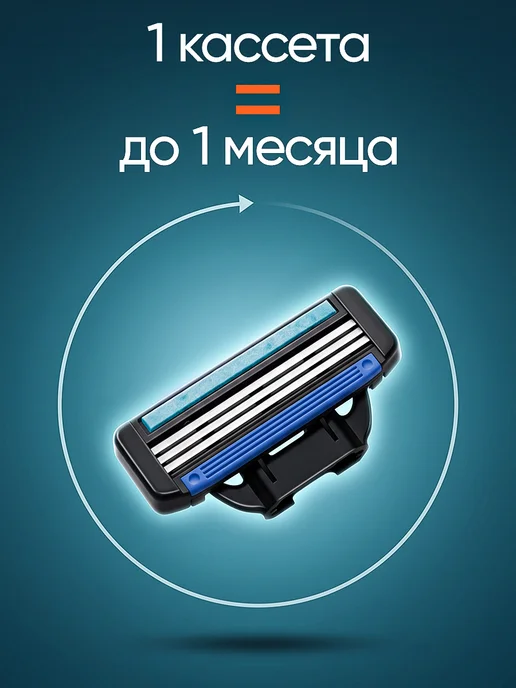 SENSE ONE Кассеты для бритья сменные лезвия совместимы с Mach3, вариант, фото 4