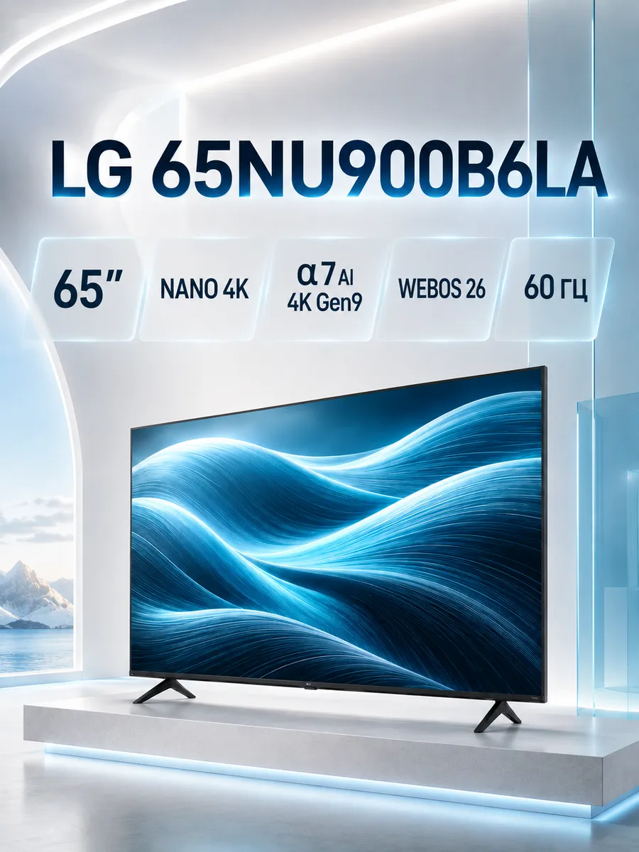 LG Телевизор 65" 65NU900B6LA.ARUG, черный