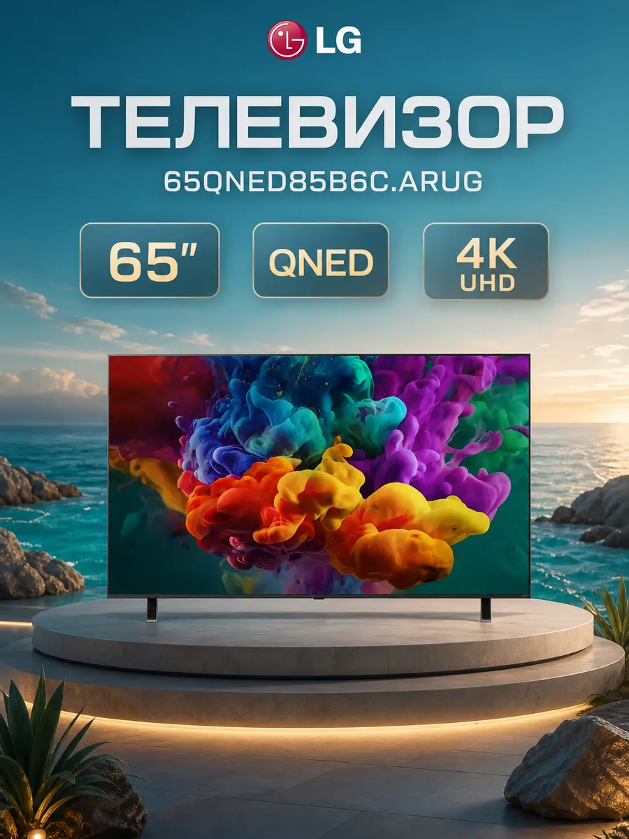 LG Телевизор 65" 65QNED85B6C.ARUG, черный